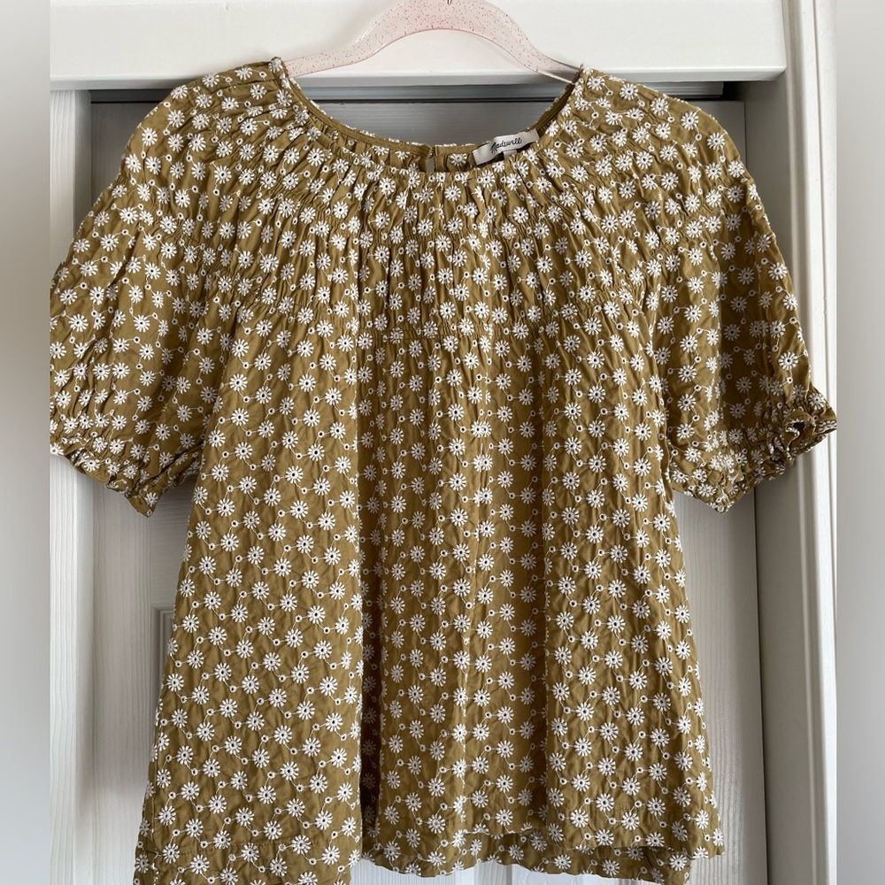 Madewell embroidered blouse